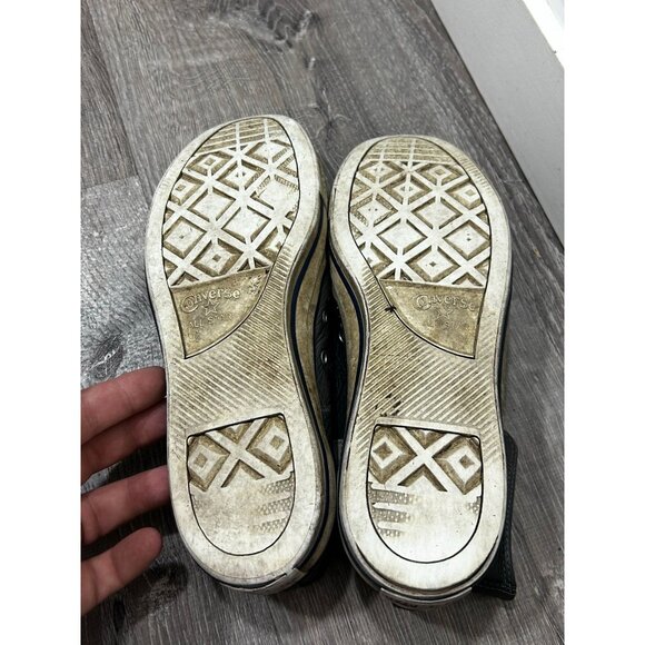 Convers Sneakers Men's Size 9.5 Leather Hi Top Luxury Fashion Black - Picture 9 of 9